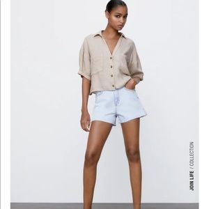 ZARA High Rise Denim Shorts